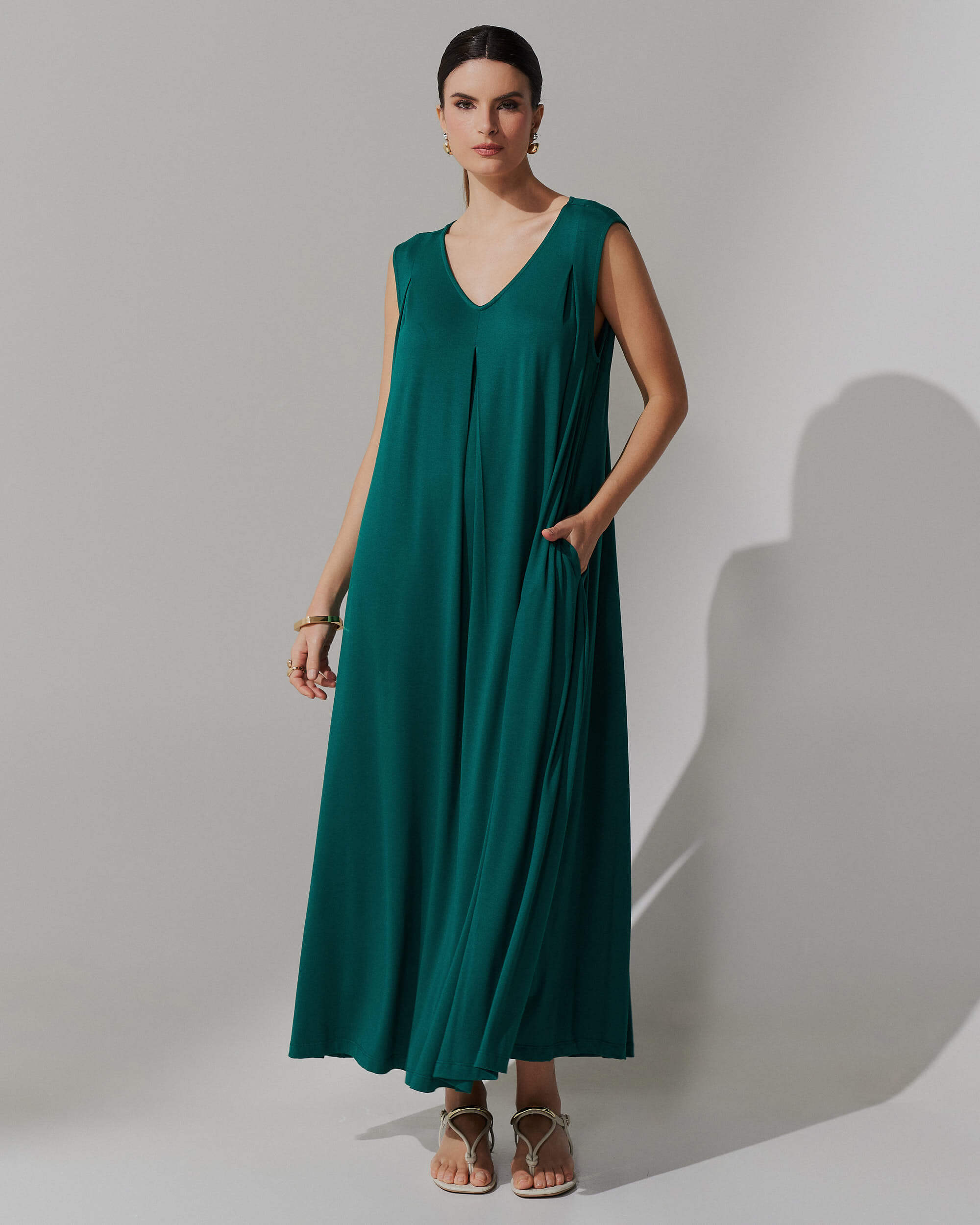 Vestido Agnela Verde Castanheira