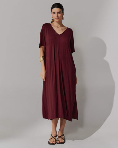 Vestido Apolina Bordo