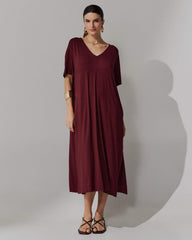 Vestido Apolina Bordo