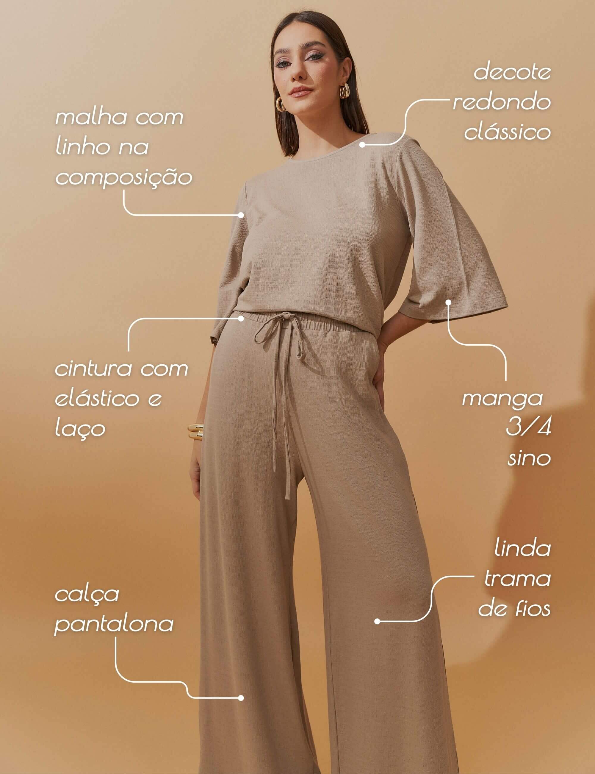 Conjunto Lino Betania Taupe