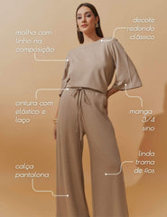Conjunto Lino Betania Taupe