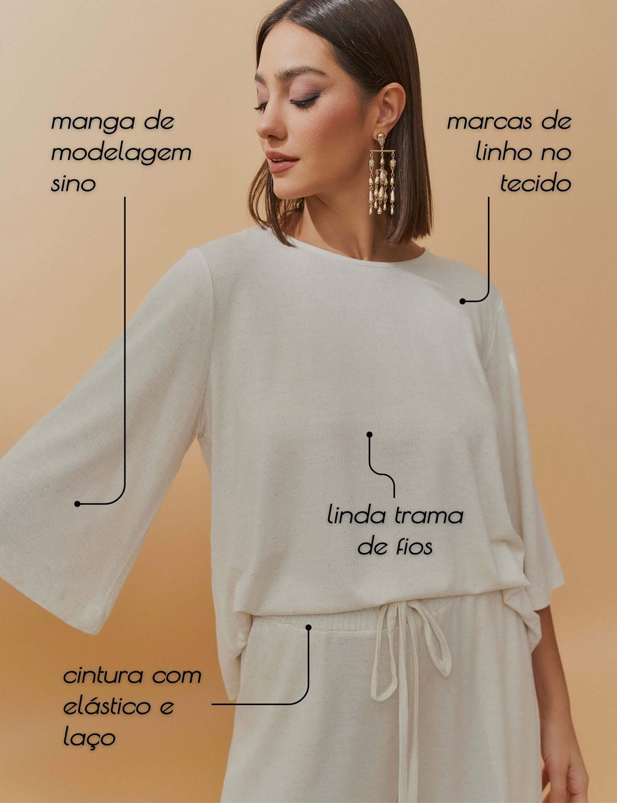 Conjunto Lino Betania Off White