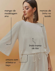 Conjunto Lino Betania Off White