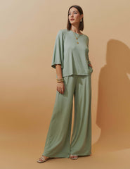 Conjunto Lino Betania Verde Menta