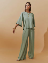 Conjunto Lino Betania Verde Menta