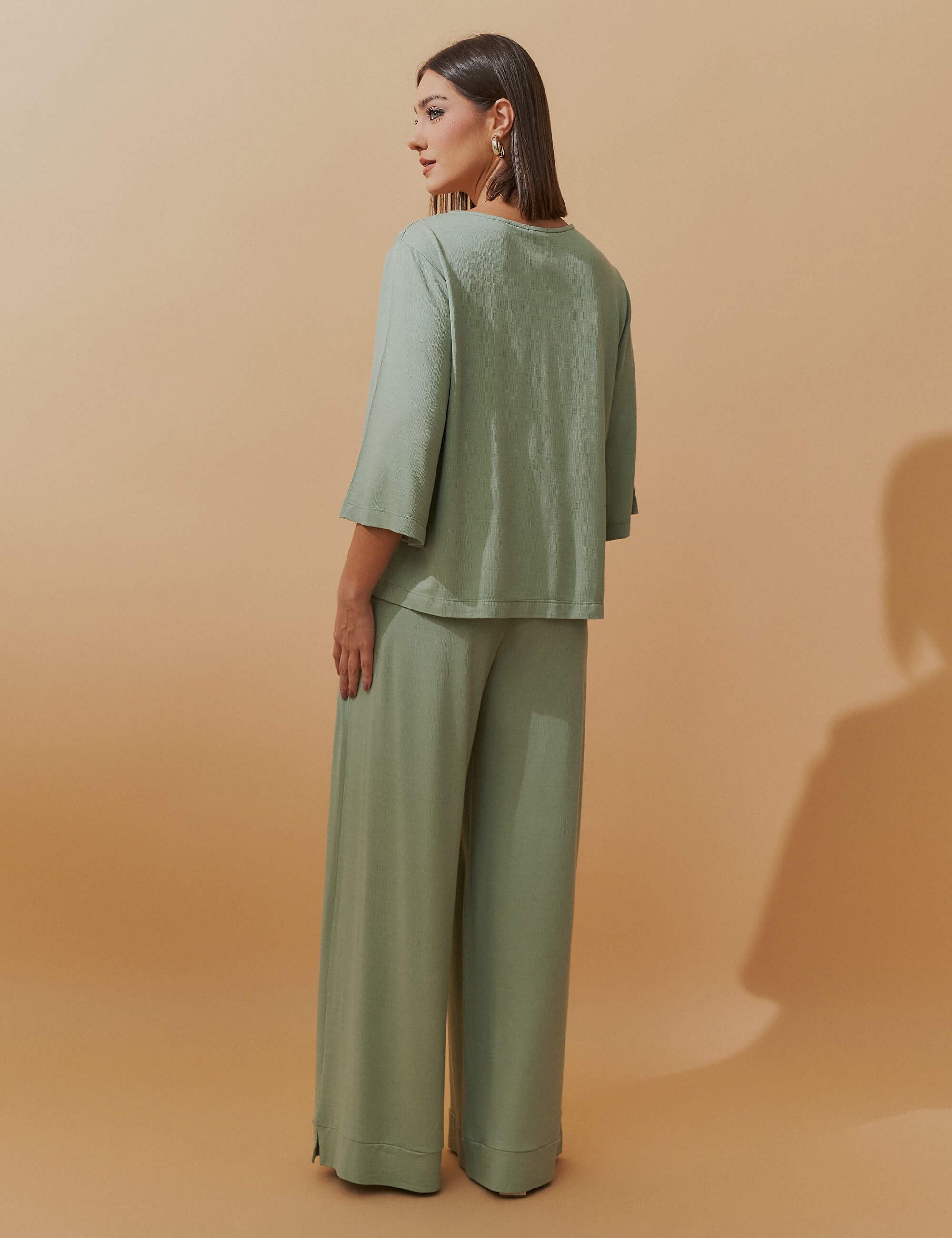 Conjunto Lino Betania Verde Menta
