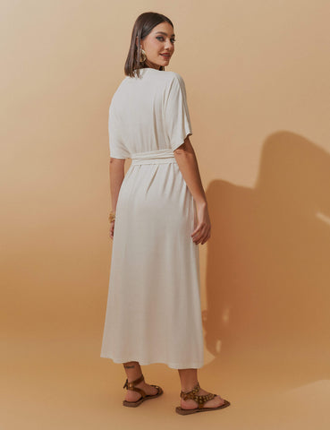 Vestido Lino Brena Off White