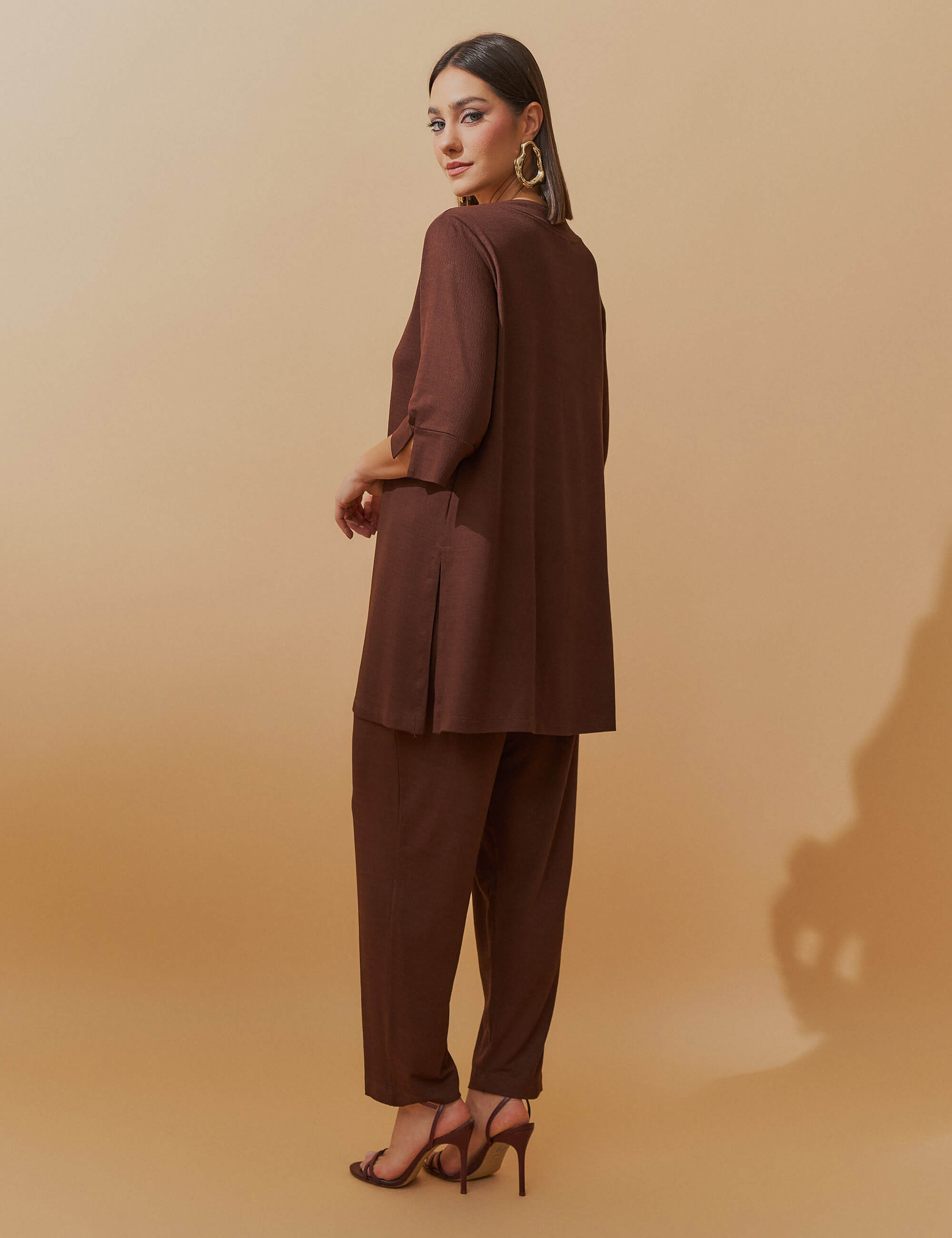 Conjunto Vicenza Briana Marrom Natureza