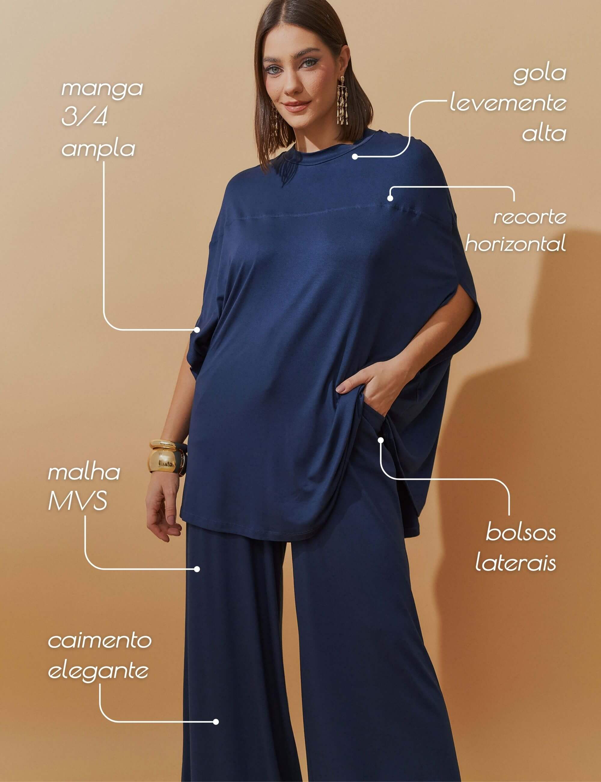 Conjunto Bartira Azul Marinho