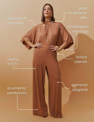 Macacão Bavane Mocha Mousse