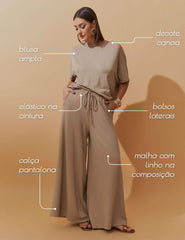 Conjunto Lino Brisa Taupe