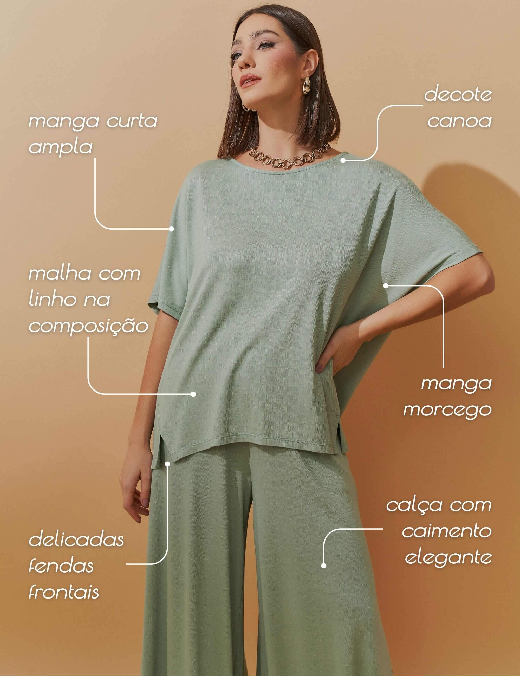 Conjunto Lino Brisa Verde Menta