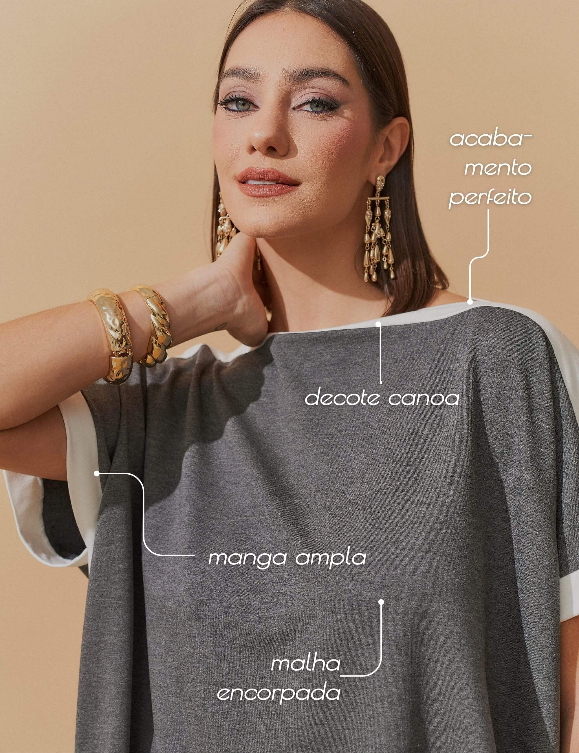 Conjunto Moletom Balmira Mescla Escuro