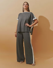 Conjunto Moletom Balmira Mescla Escuro
