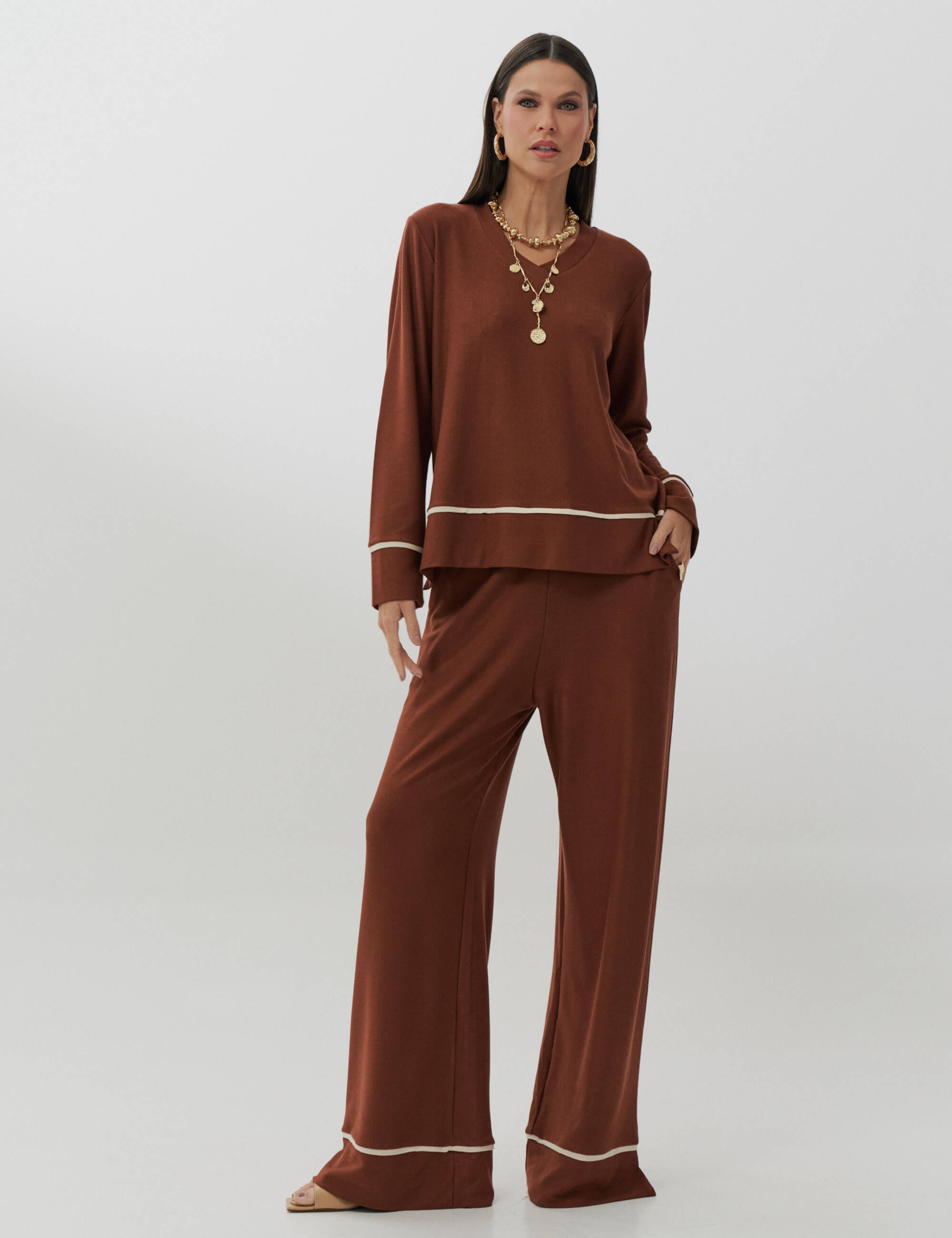 Conjunto Copenhagem Carina Marrom Tamara