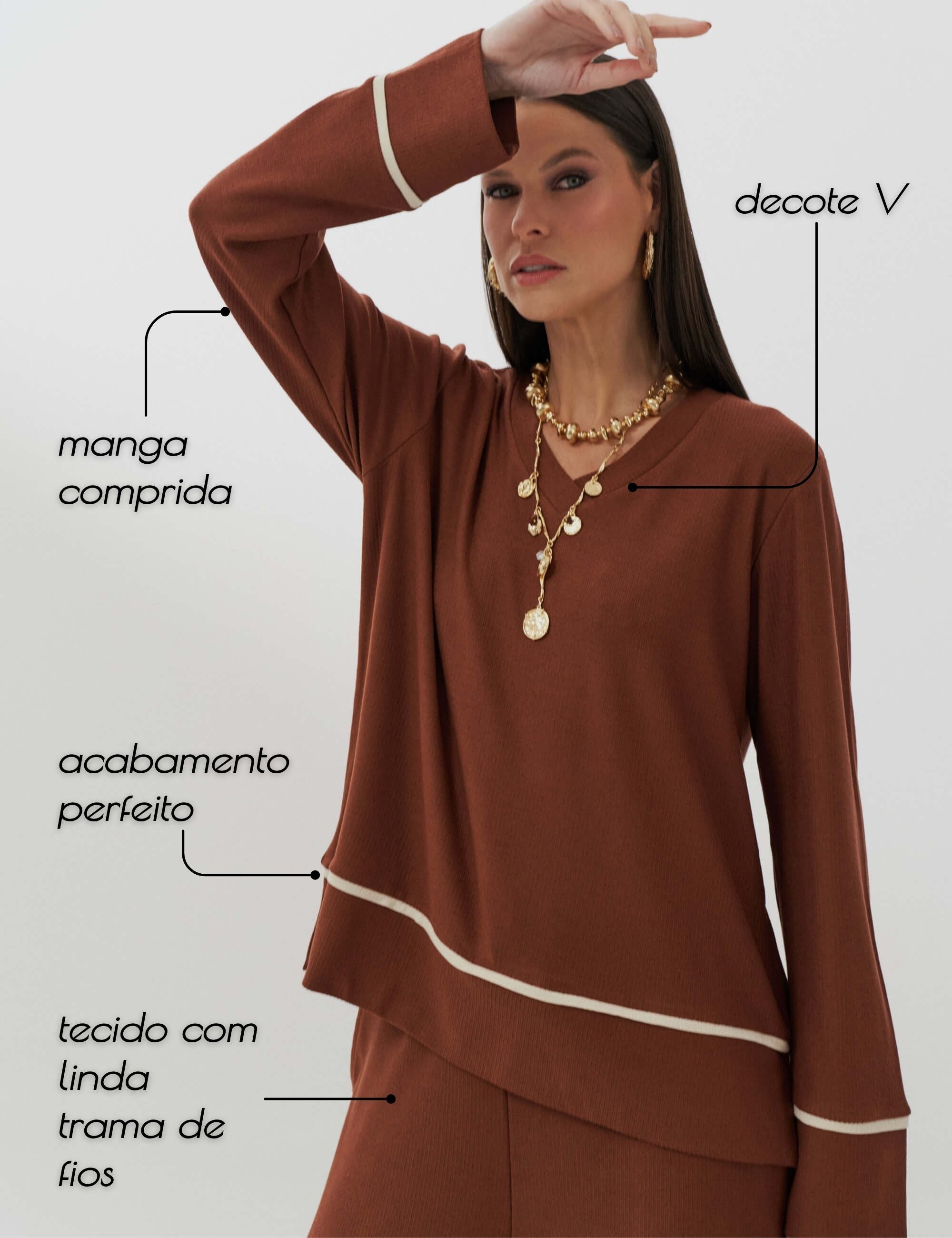 Conjunto Copenhagem Carina Marrom Tamara