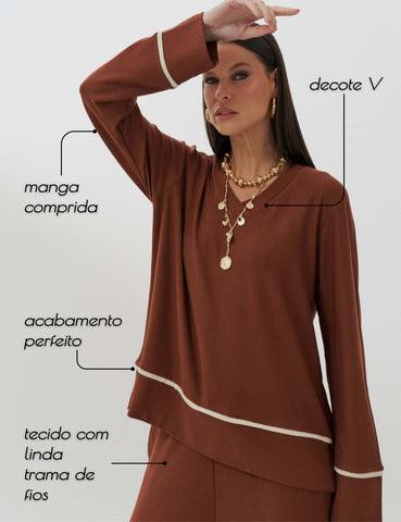 Conjunto Copenhagem Carina Marrom Tamara