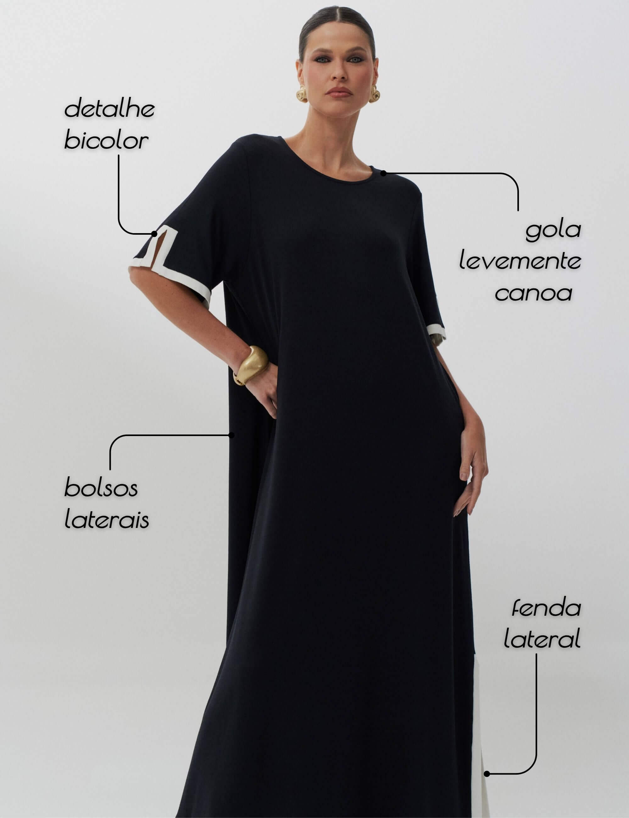 Vestido Vicenza Catrina Preto