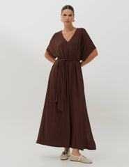 Vestido Vicenza Celina Marrom Natureza