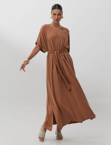 Vestido Vicenza Celina Mocha Mousse