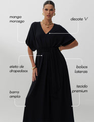 Vestido Vicenza Celina Preto