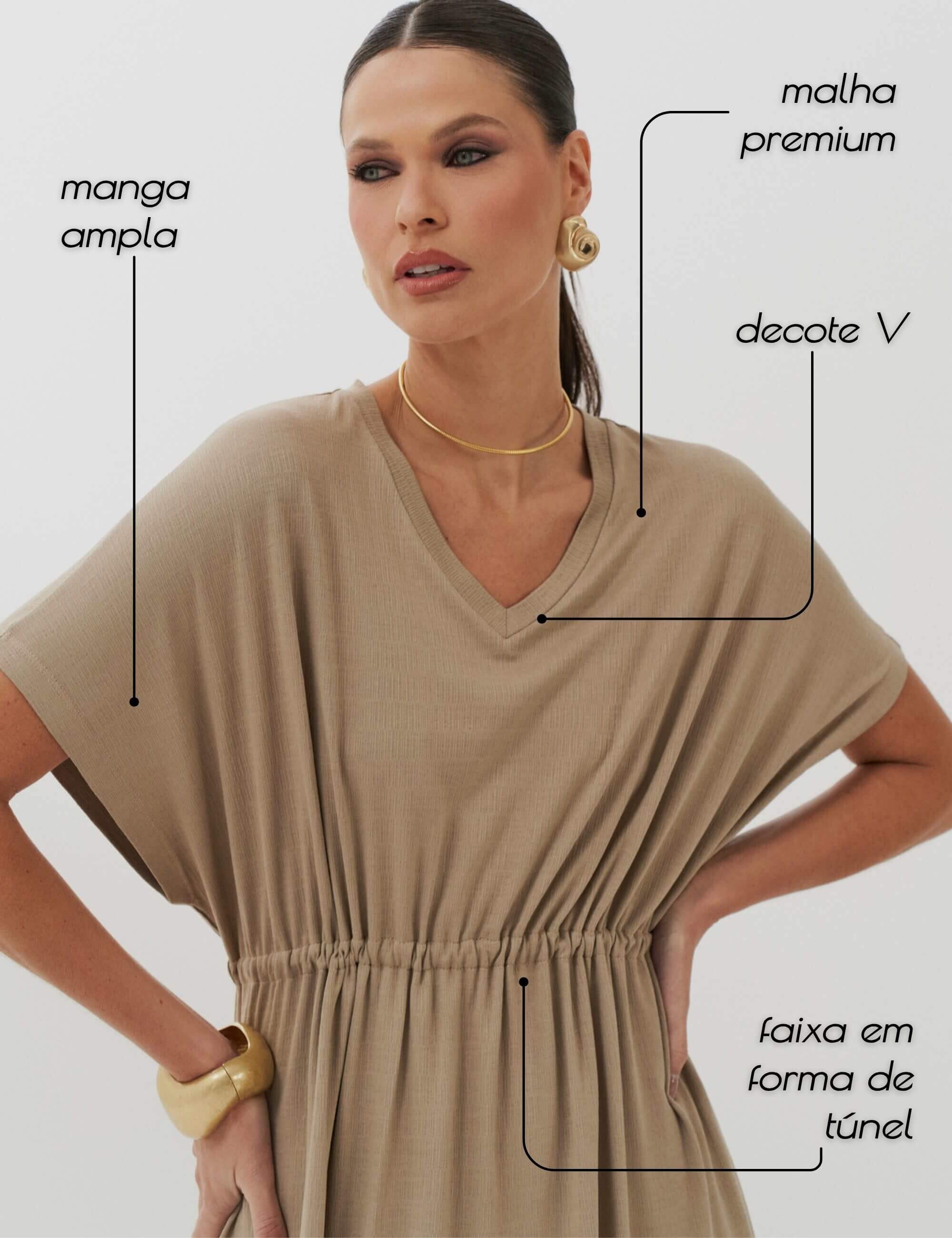 Vestido Vicenza Clara  Taupe