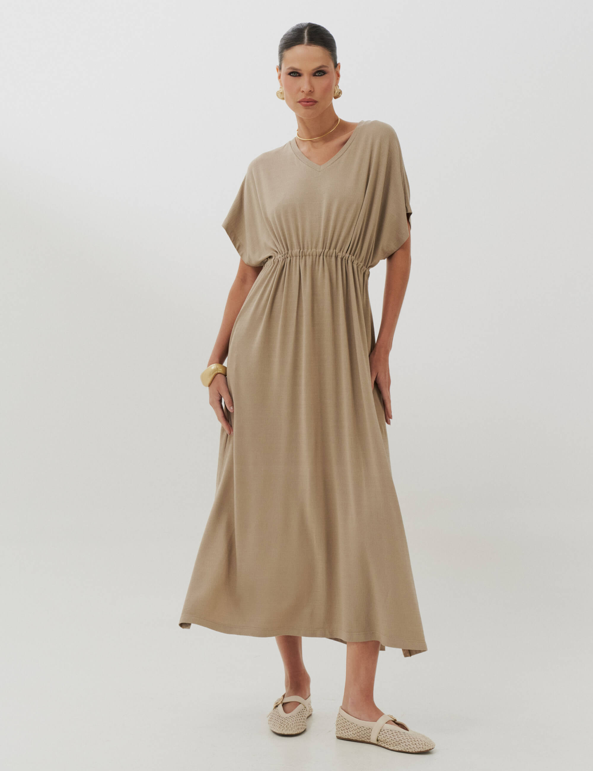 Vestido Vicenza Clara  Taupe