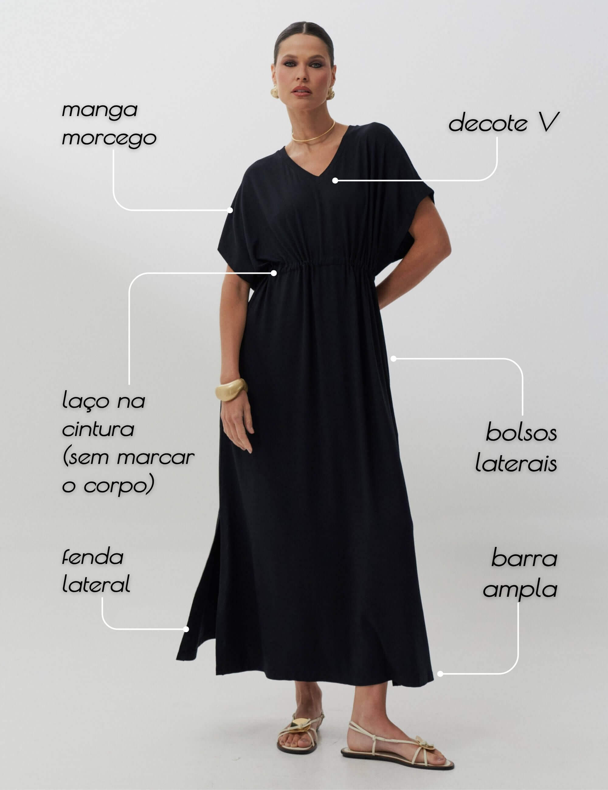 Vestido Vicenza Clara Preto