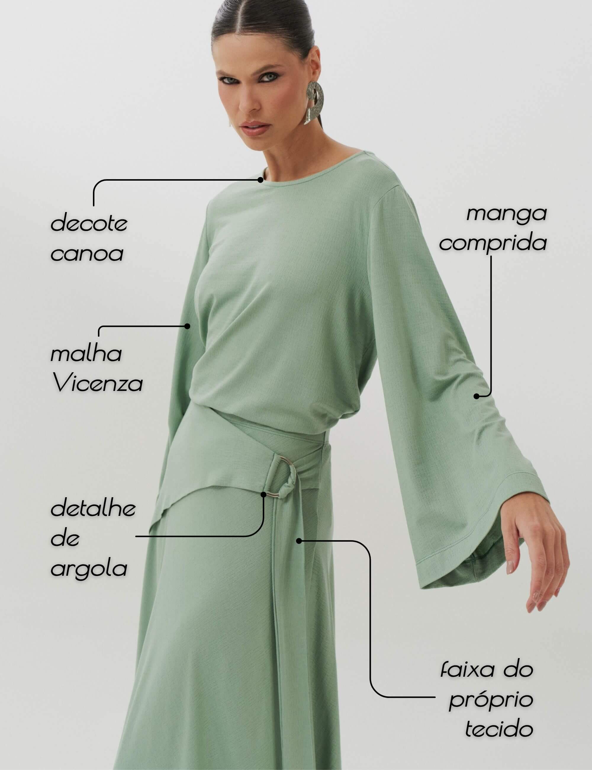 Conjunto Vicenza Clementine Verde Menta