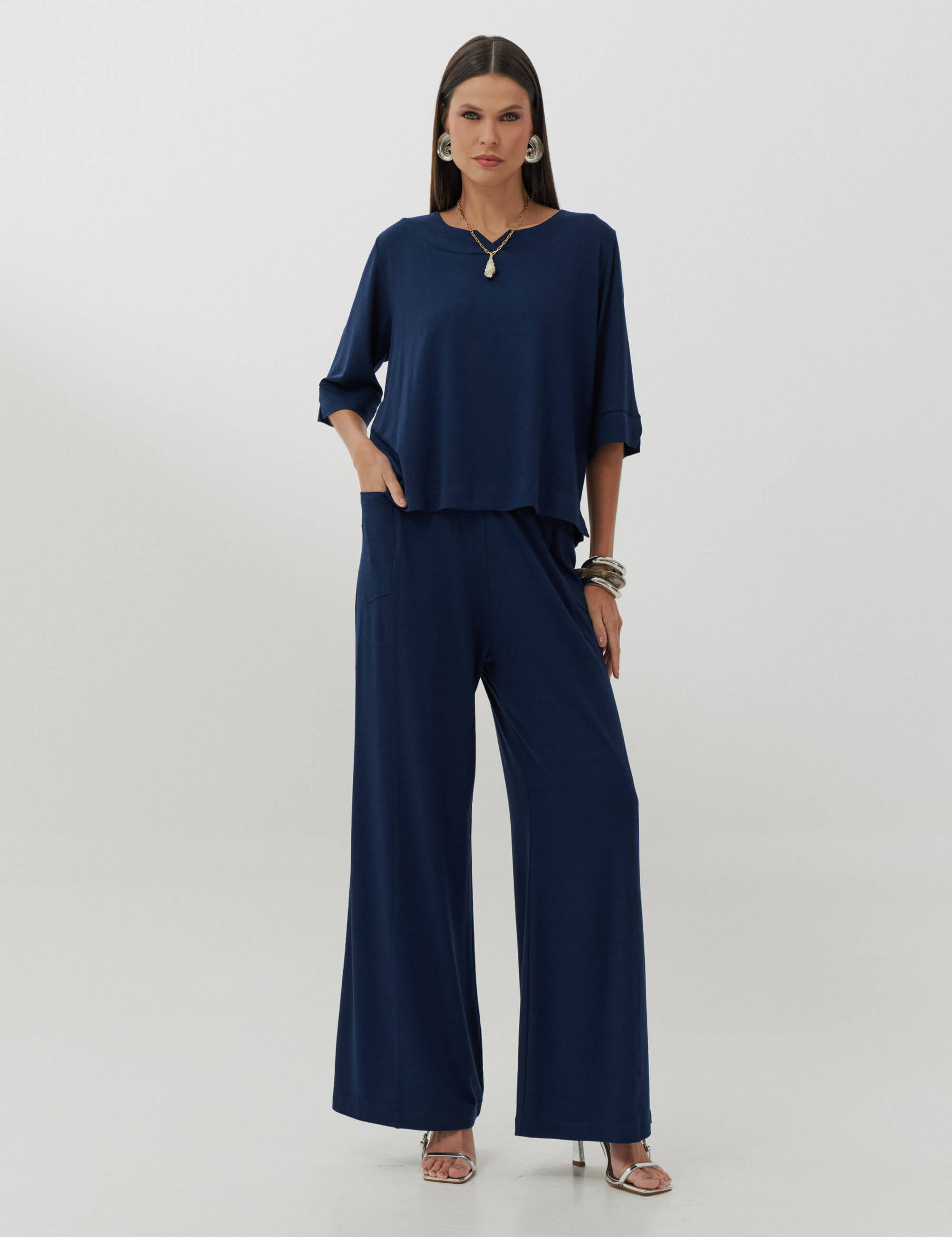 Conjunto Vicenza Cora Azul Marinho