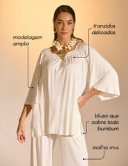 Conjunto Celeste Off White