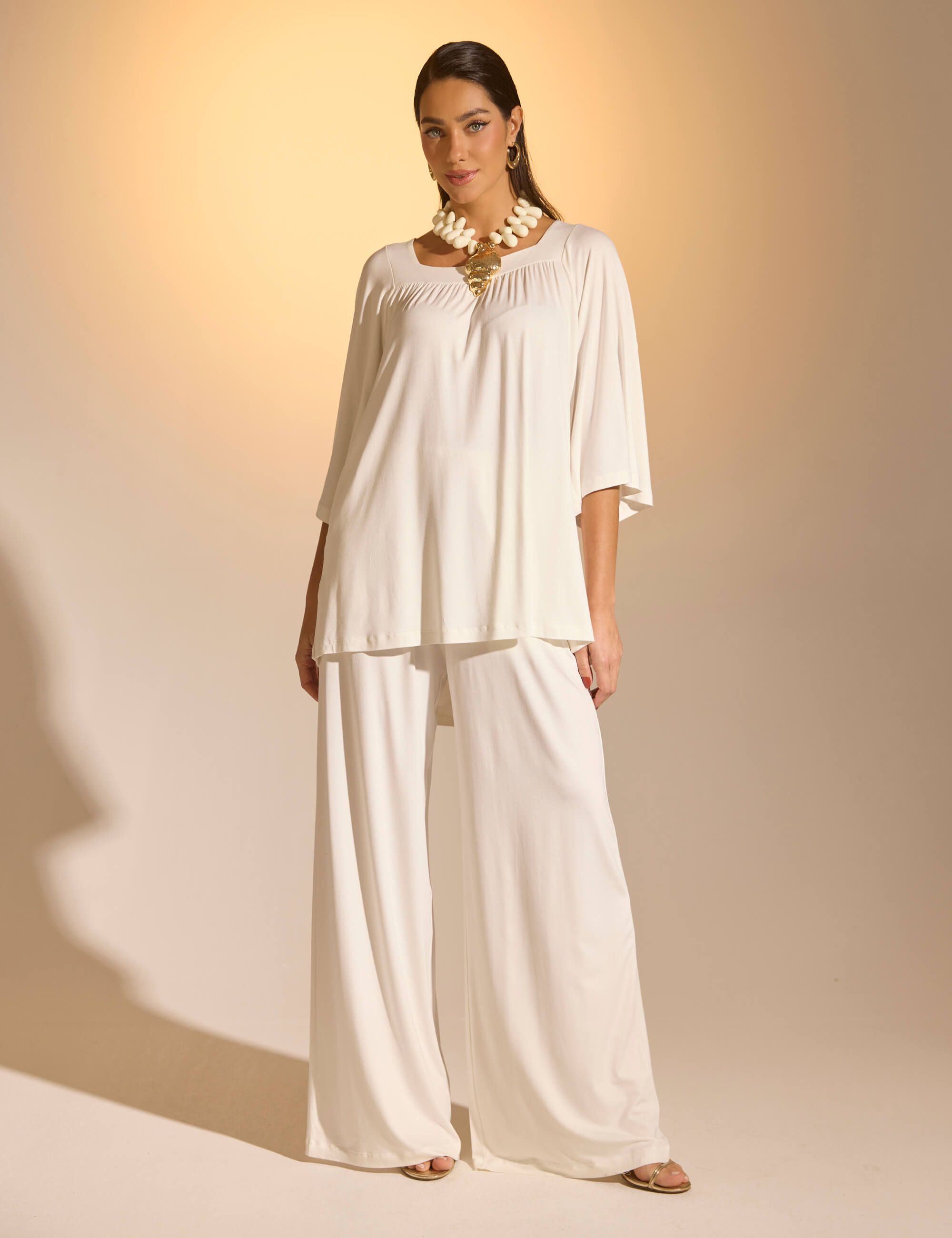 Conjunto Celeste Off White