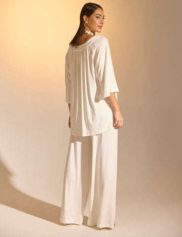 Conjunto Celeste Off White