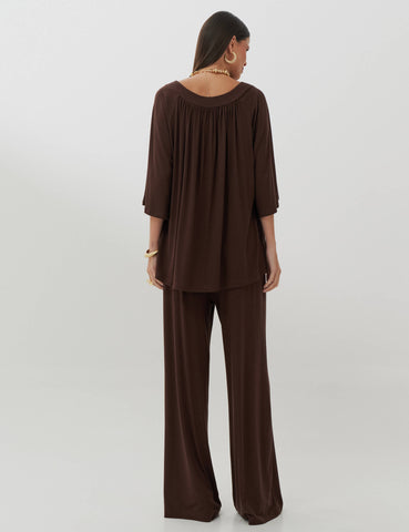 Conjunto Celeste Marrom Natureza
