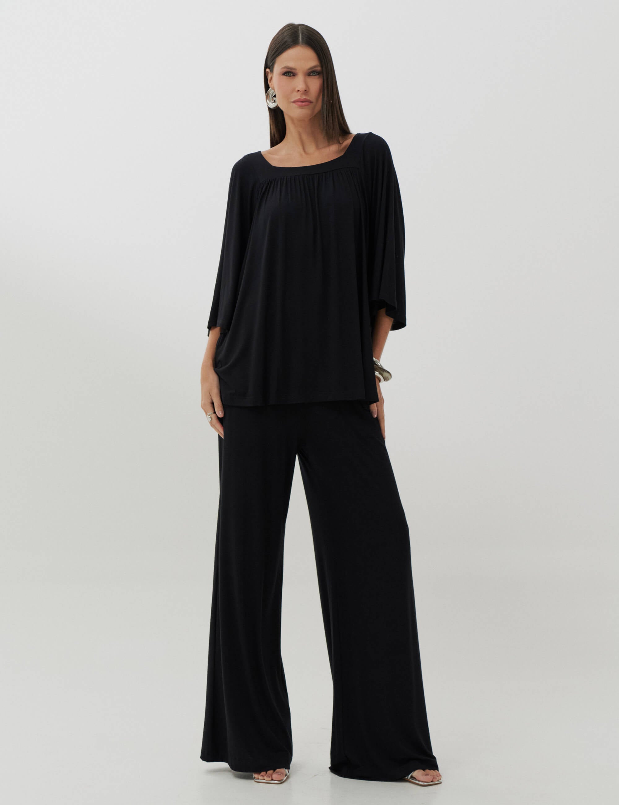 Conjunto Celeste Preto