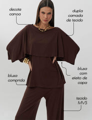 Conjunto Carmela Marrom Natureza