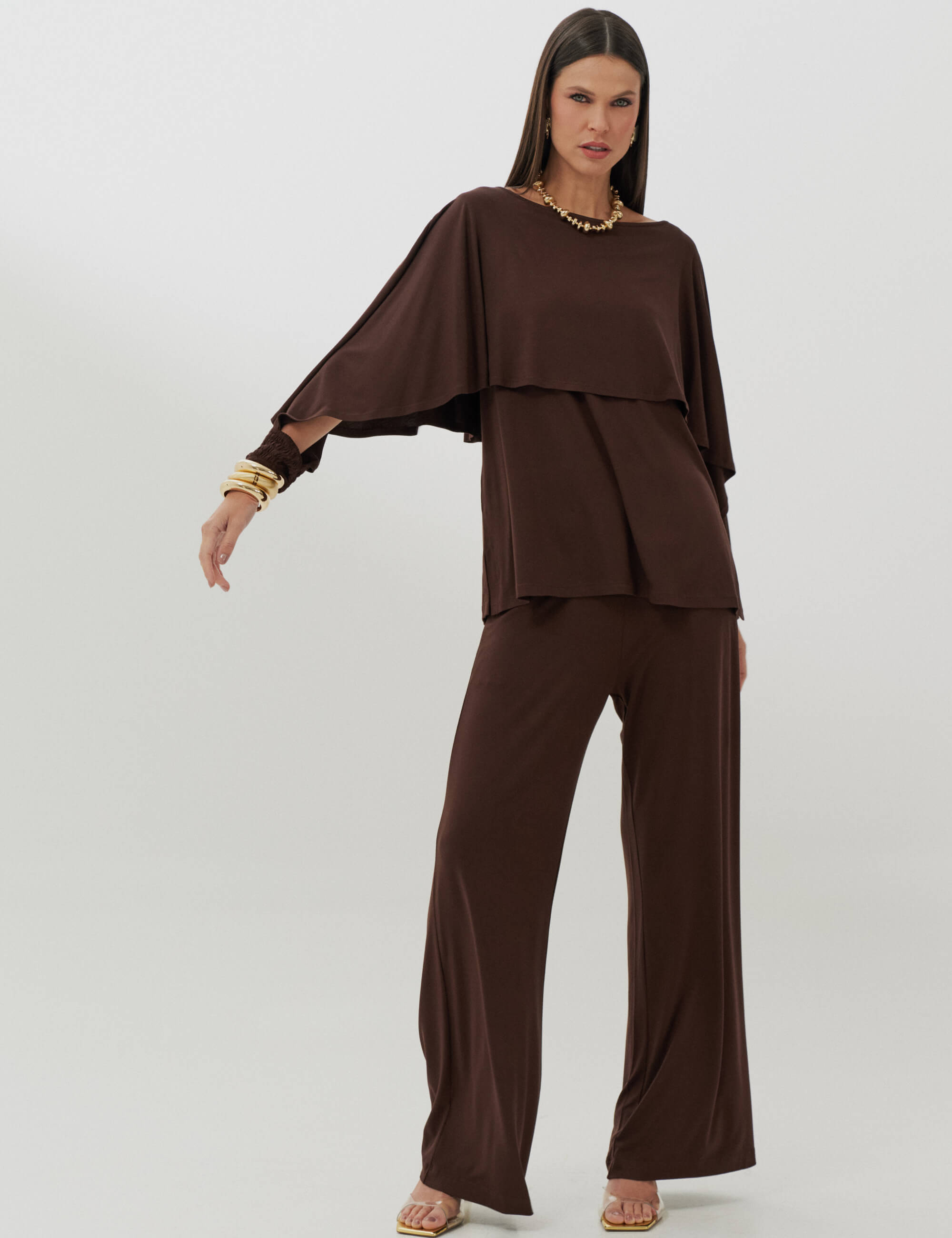 Conjunto Carmela Marrom Natureza