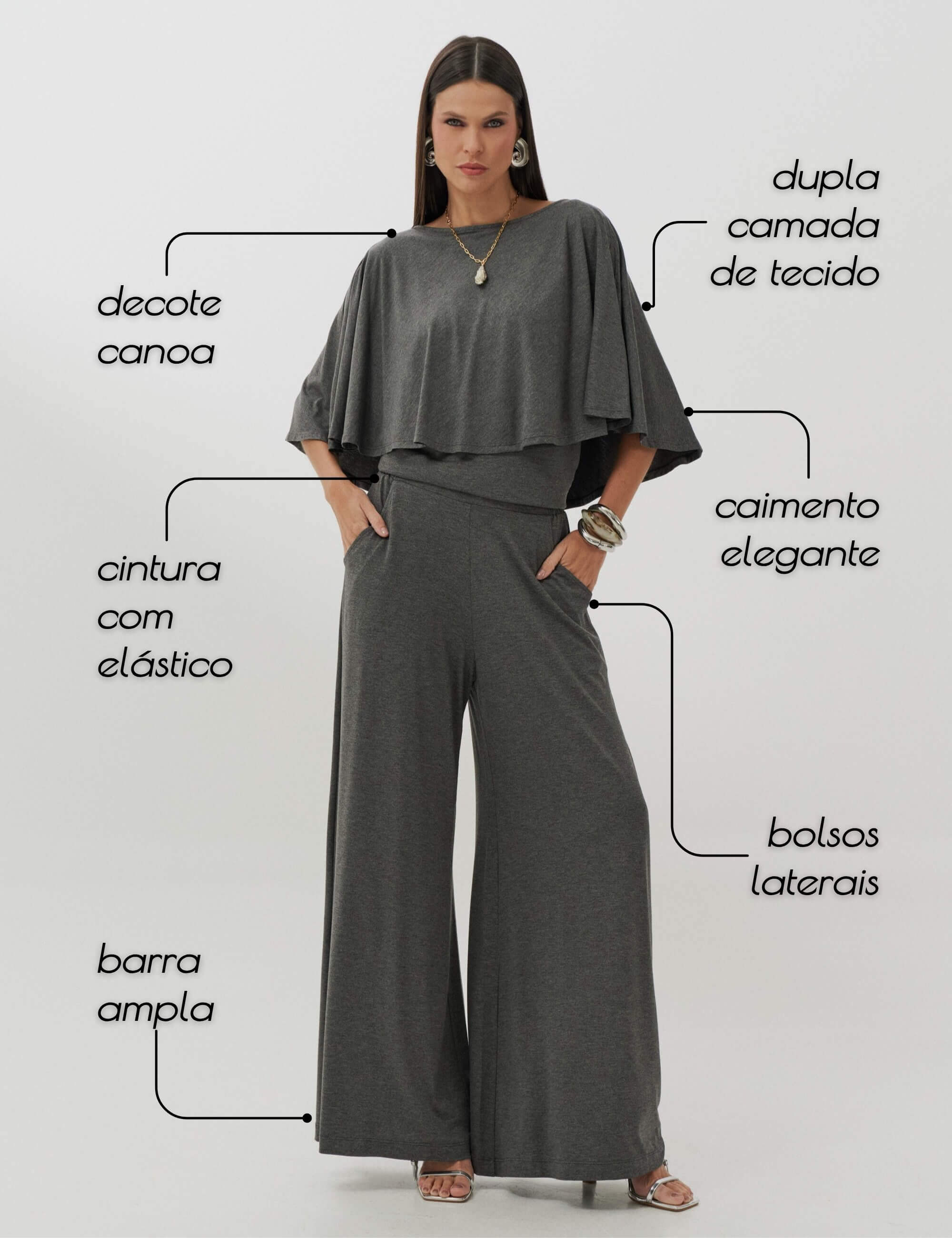 Conjunto Cindy Mescla Escuro