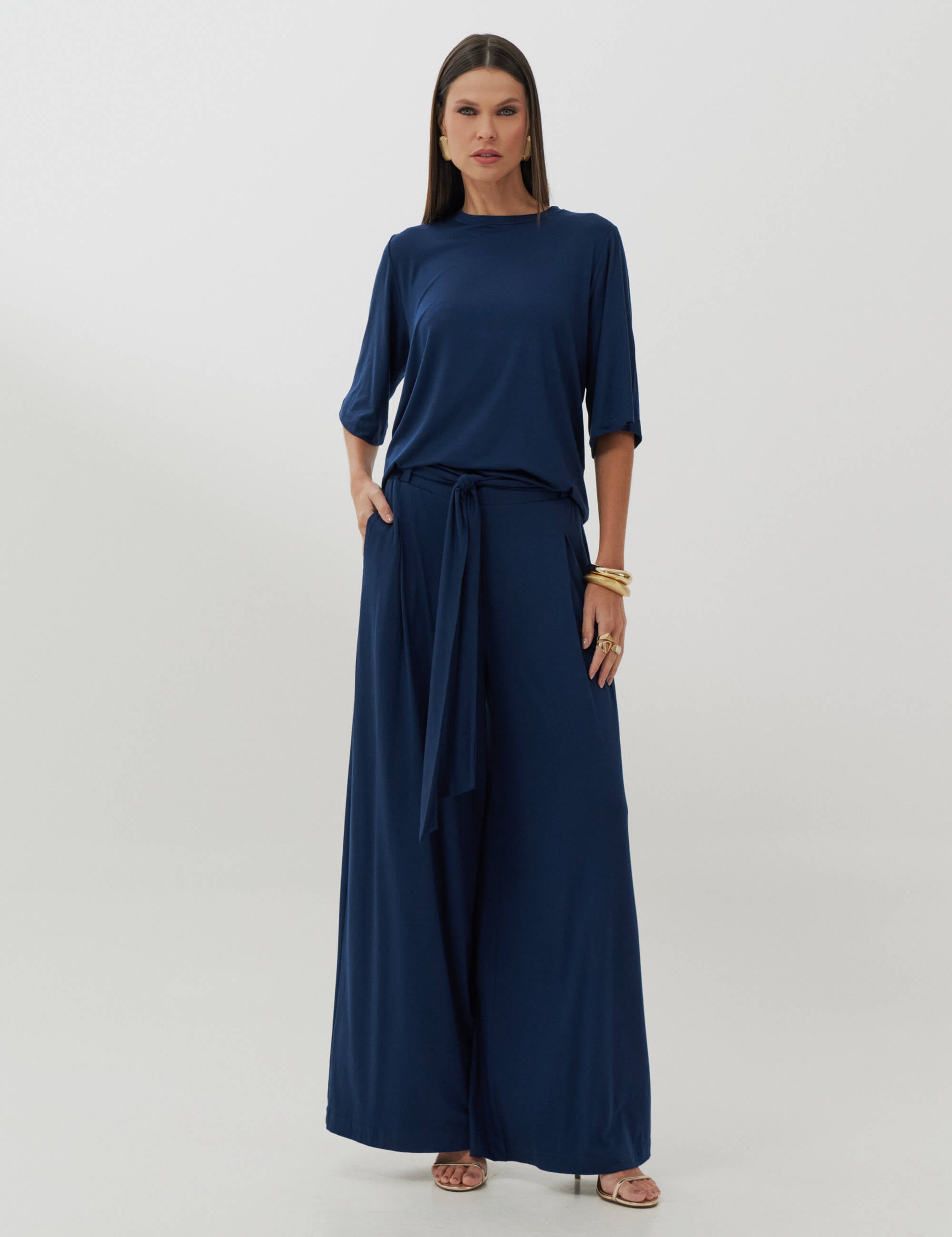 Conjunto Ciana Azul Marinho