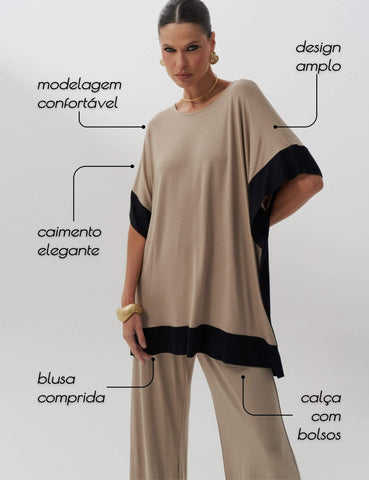 Conjunto Candace Taupe