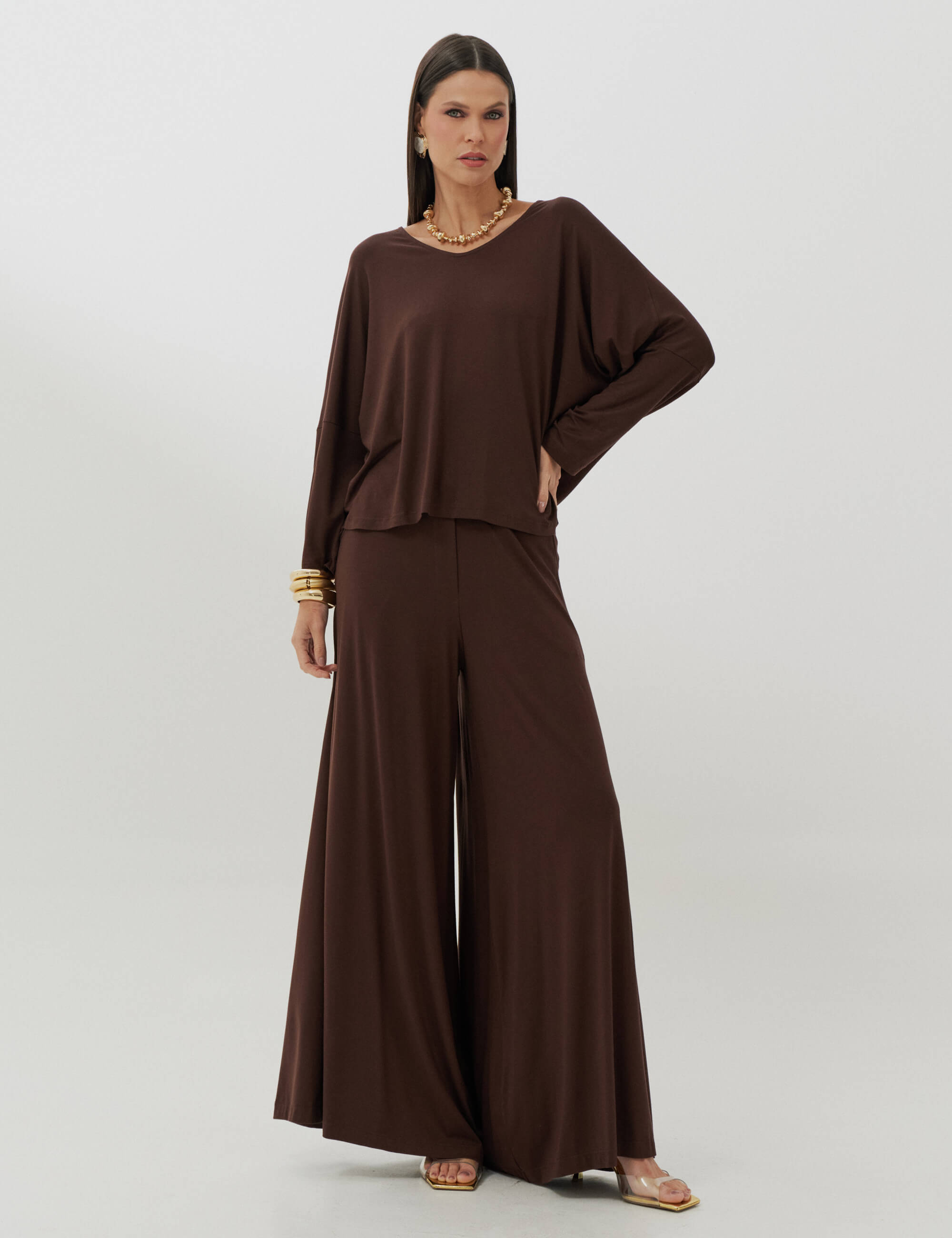 Conjunto Clotilda Marrom Natureza