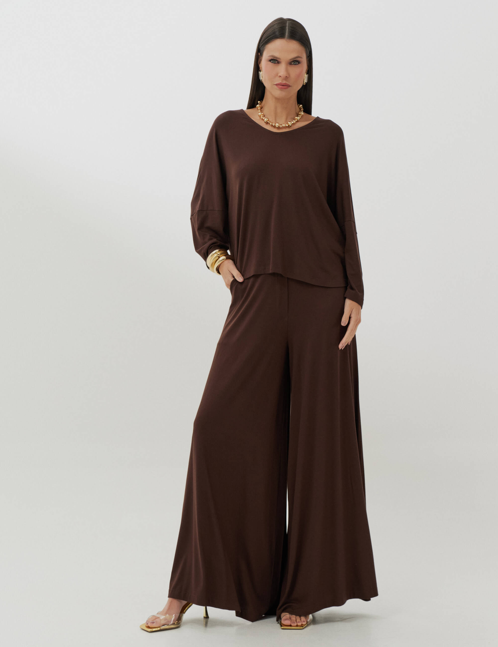 Conjunto Clotilda Marrom Natureza