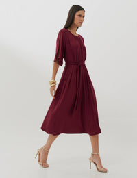 Vestido Clecia Bordo
