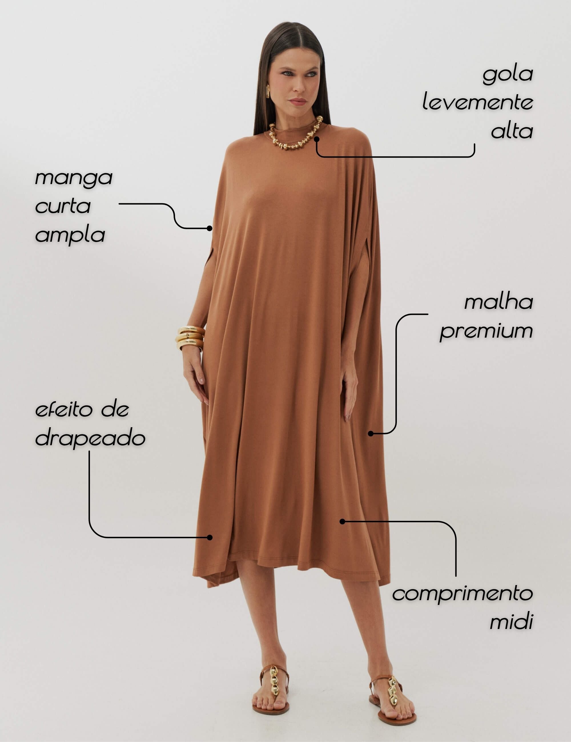 Vestido Claudina Mocha Mousse