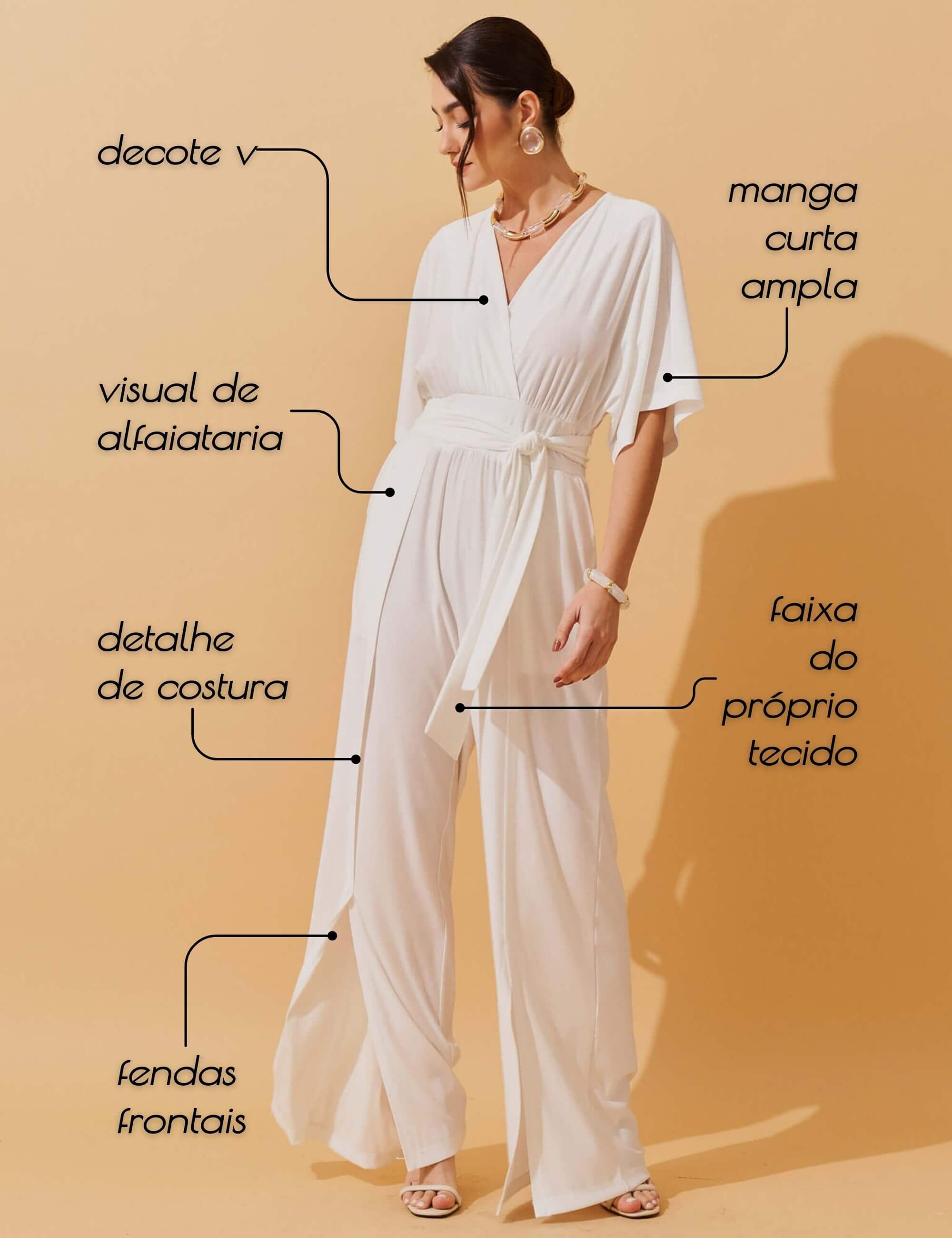 Macacão Marbella Demi Off White