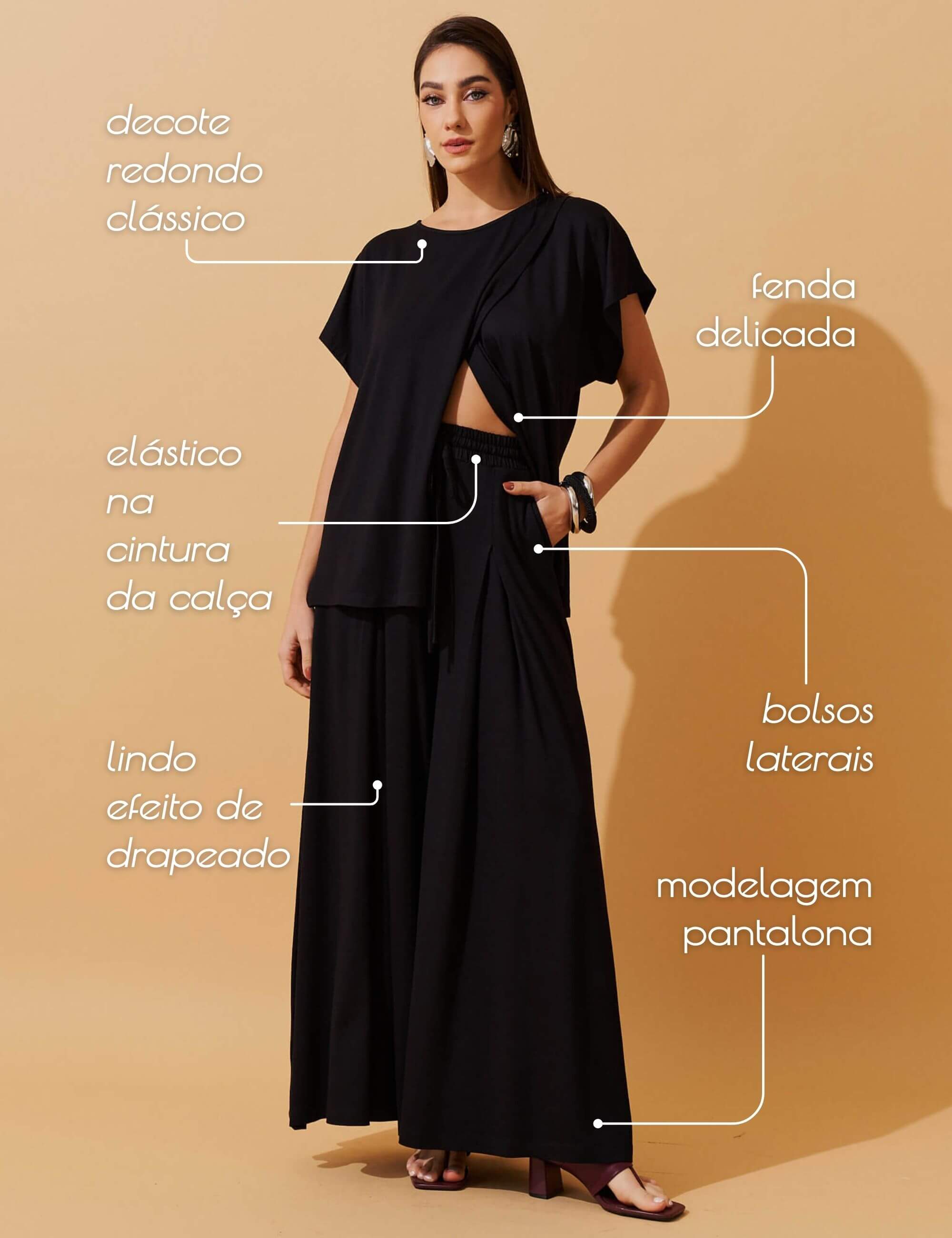 Conjunto Vicenza Dacira Preto