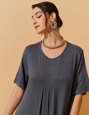 Vestido Vicenza Doroteia Cinza Astro