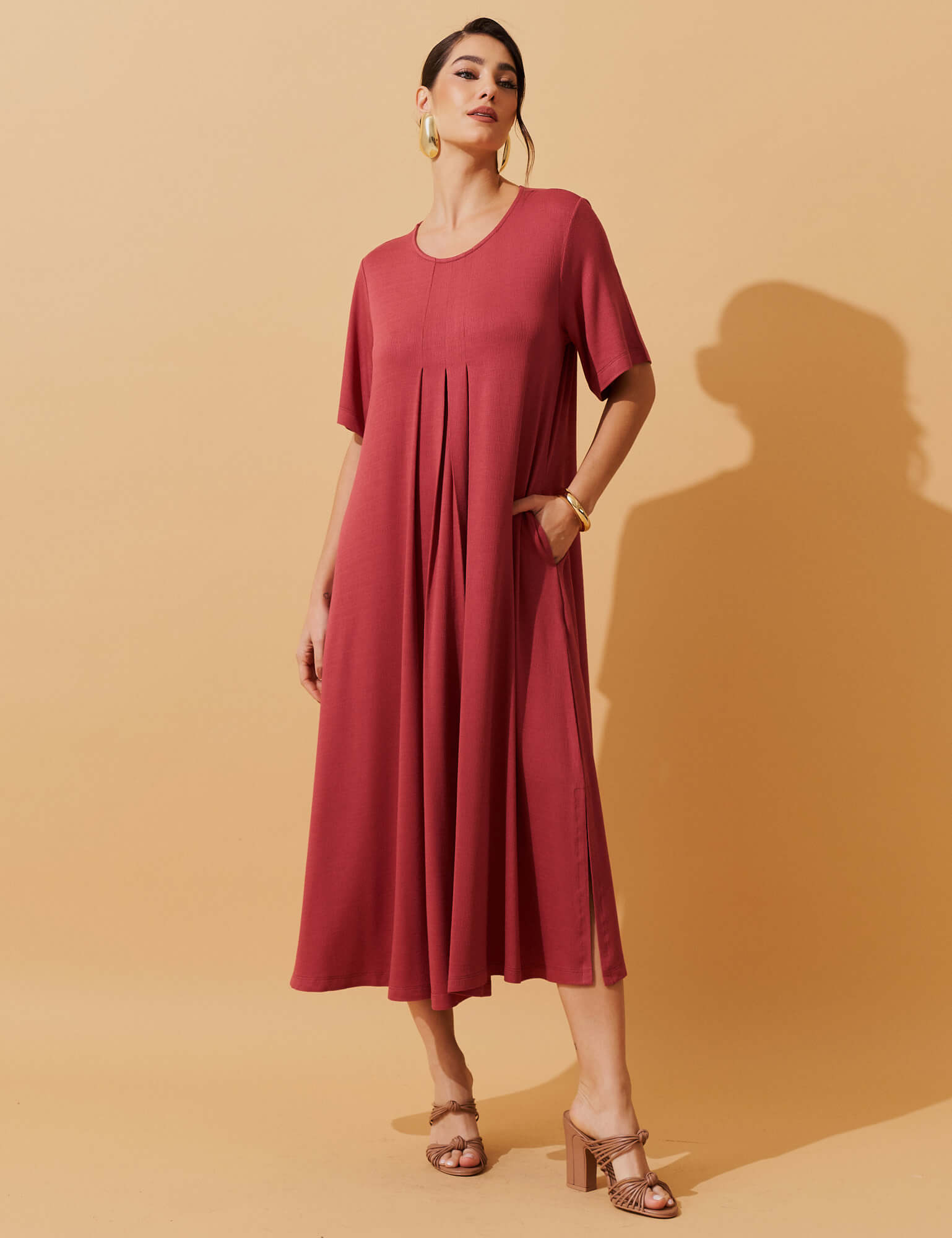 Vestido Vicenza Doroteia Goiaba