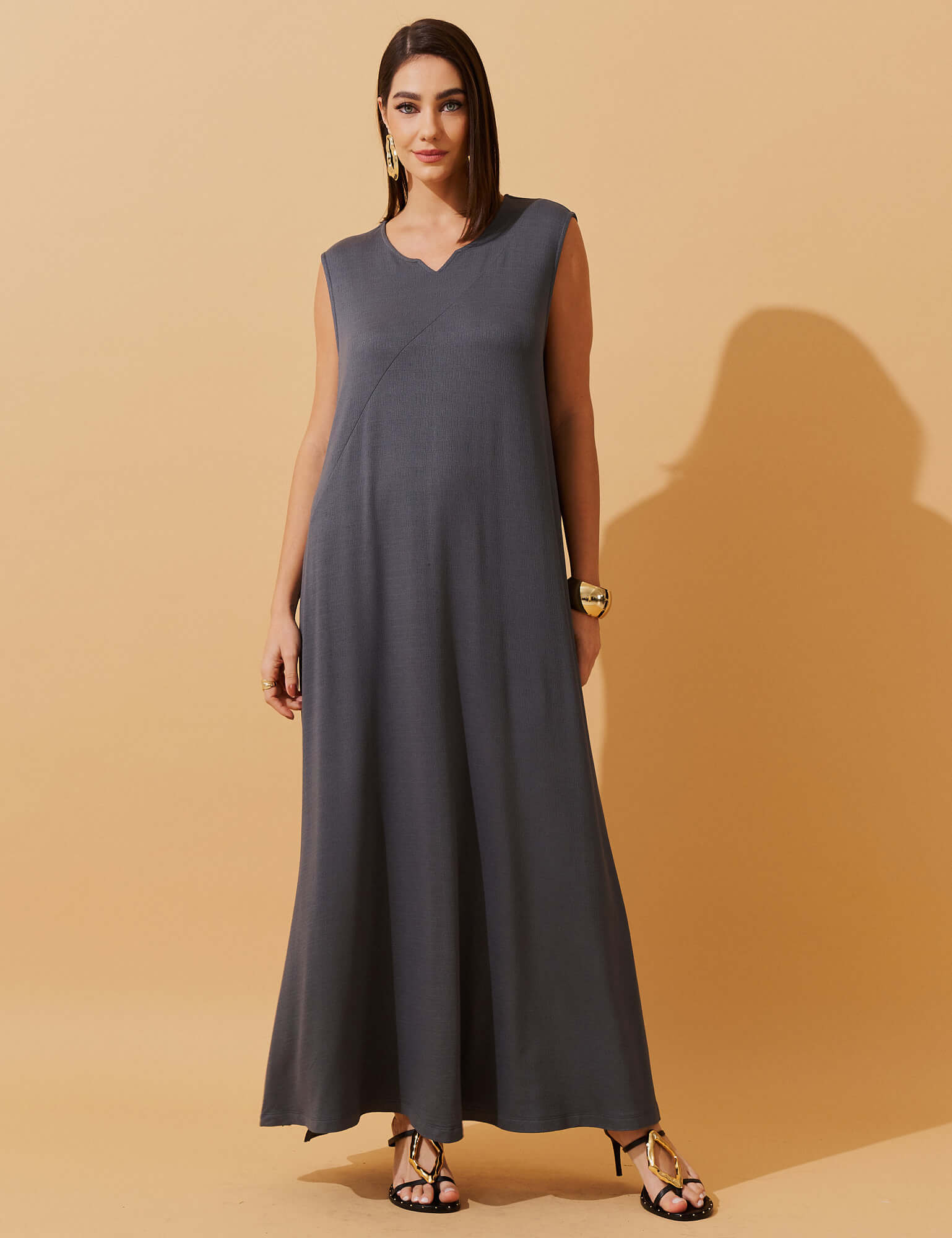 Vestido Vicenza Diara Cinza Astro