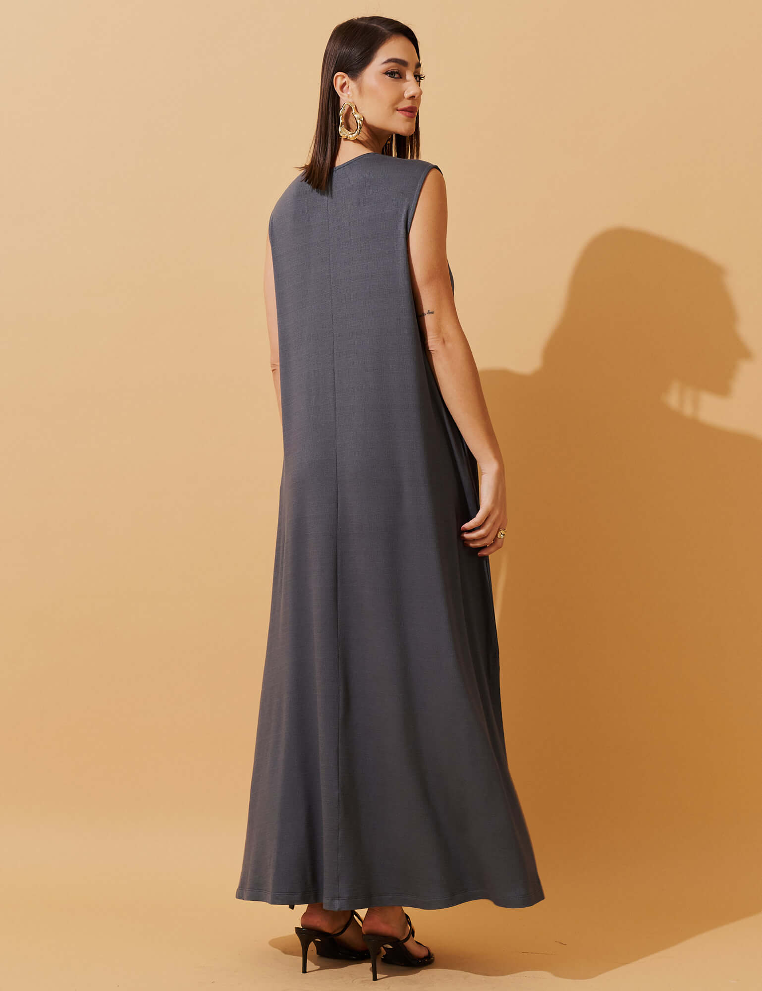 Vestido Vicenza Diara Cinza Astro
